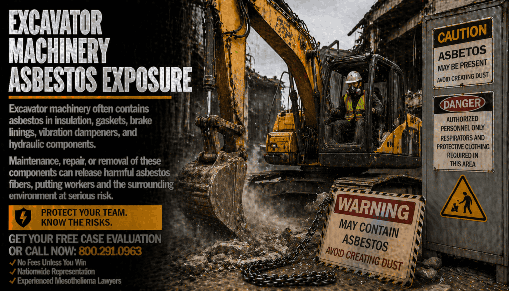 Excavator Machinery Asbestos Exposure Mesothelioma Lawsuit