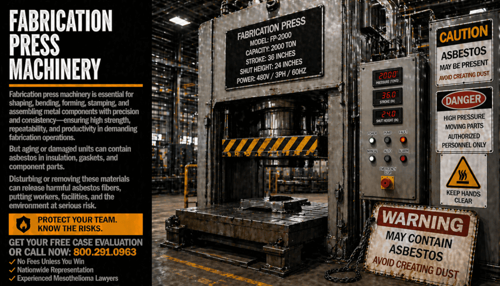 Fabrication Press Machinery Mesothelioma Lawsuit