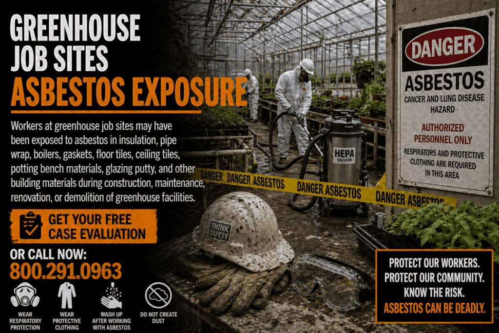 Greenhouse Job Sites Asbestos Exposure Mesothelioma Lawsuit