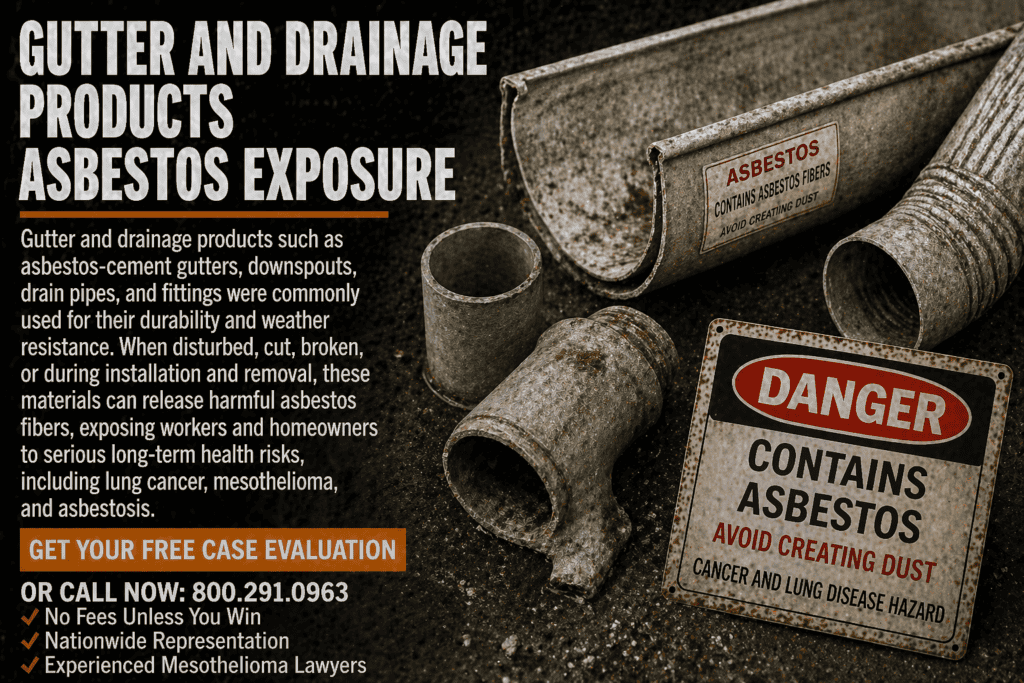 Gutter and Drainage Products Asbestos Exposure Mesothelioma Lawsuit
