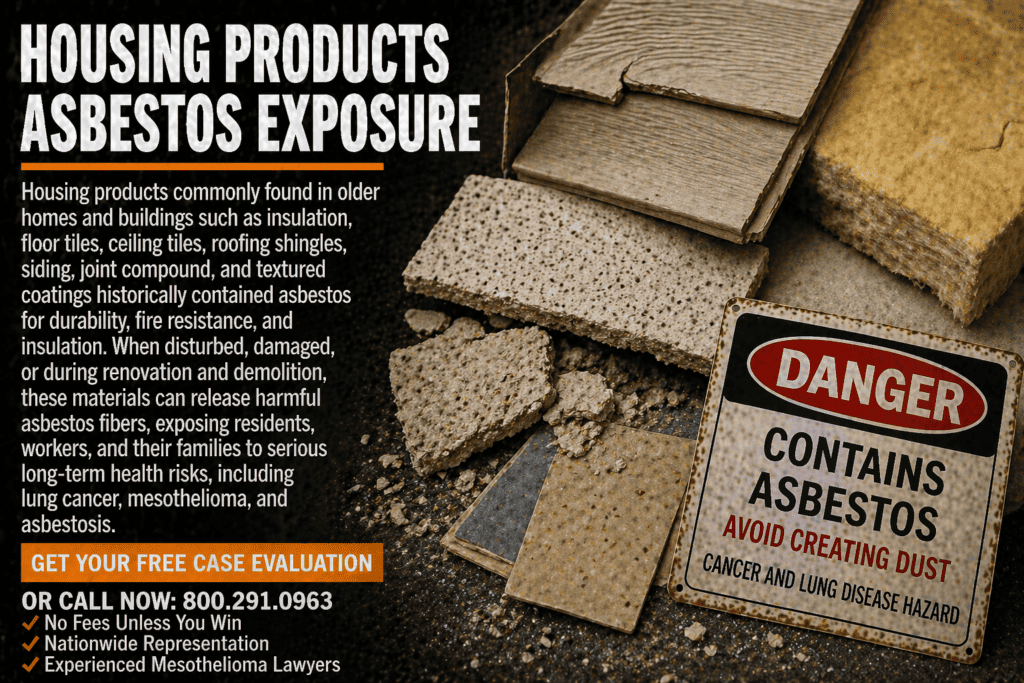 Housing Products Asbestos Exposure Mesothelioma Lawsuit