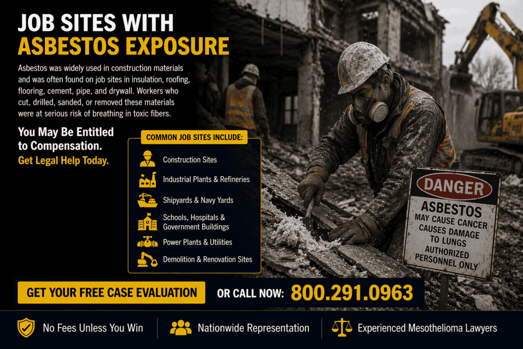 Job Sites With Asbestos Exposure - Mesothelioma Lawsuit