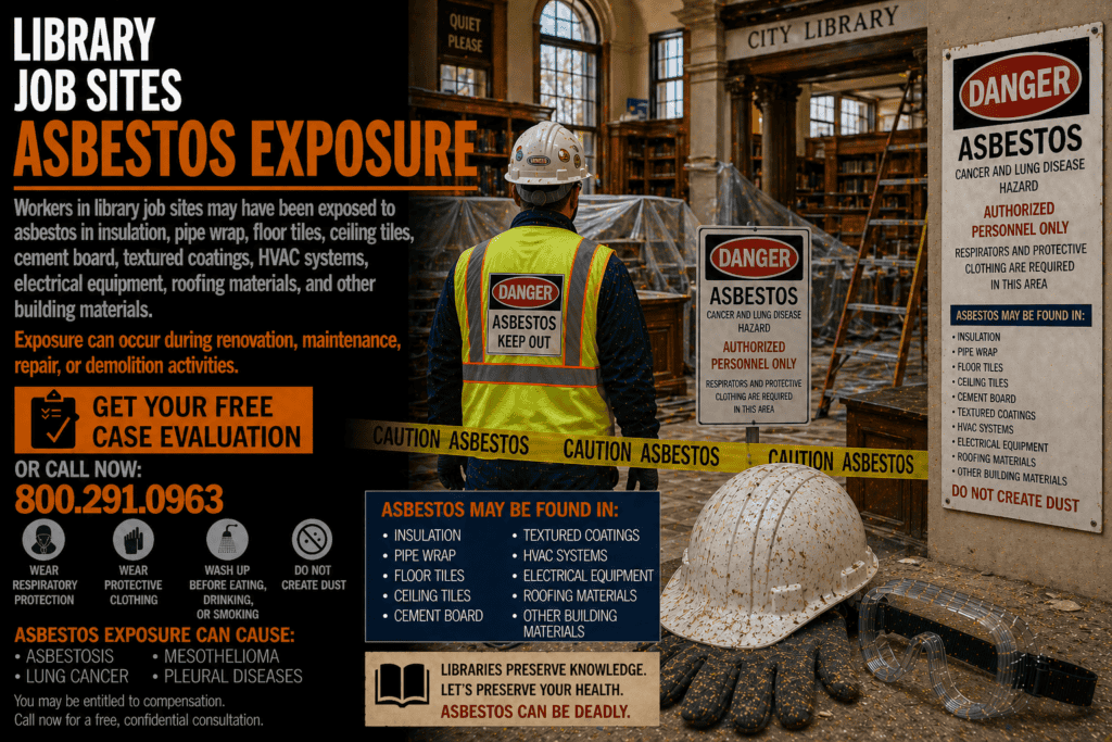 Library Job Sites Asbestos Exposure Mesothelioma Lawsuit