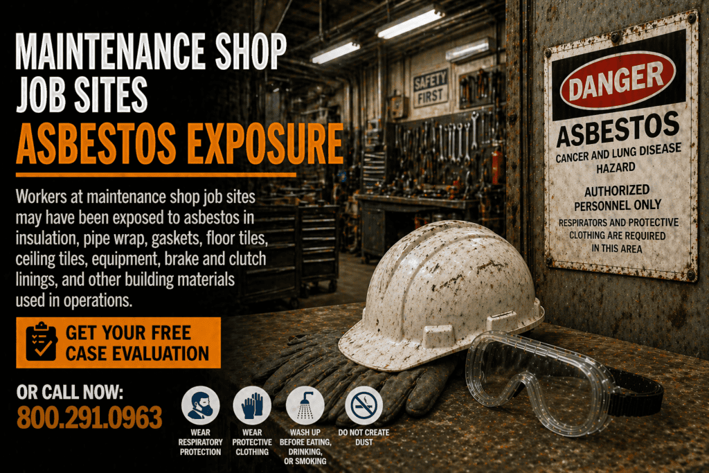 Maintenance Shop Job Sites Asbestos Exposure Mesothelioma Lawsuit