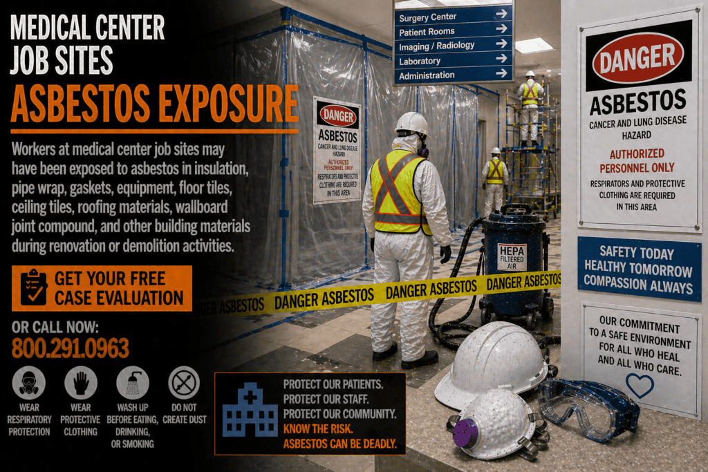 Medical Center Job Sites Asbestos Exposure Mesothelioma Lawsuit