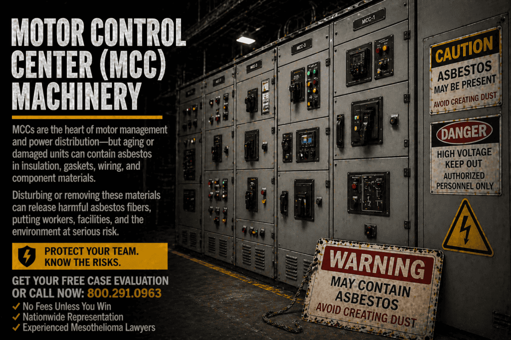 Motor Control Center (MCC) Machinery Asbestos Exposure Mesothelioma Lawsuit