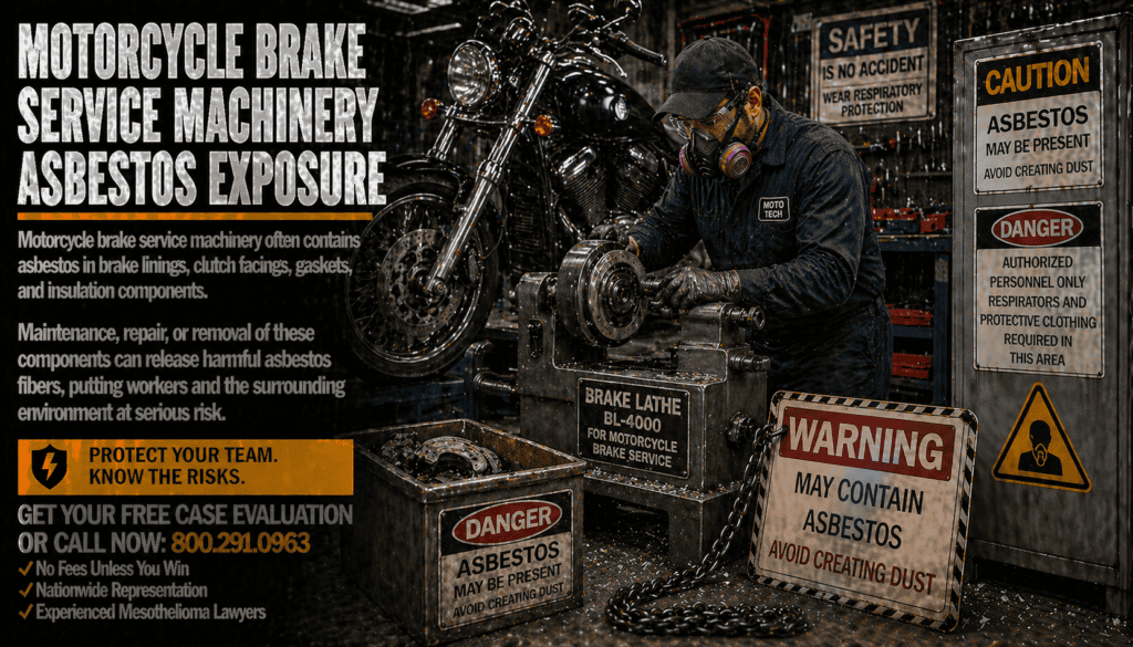 Motorcycle Brake Service Machinery Asbestos Exposure Mesothelioma Lawsuit