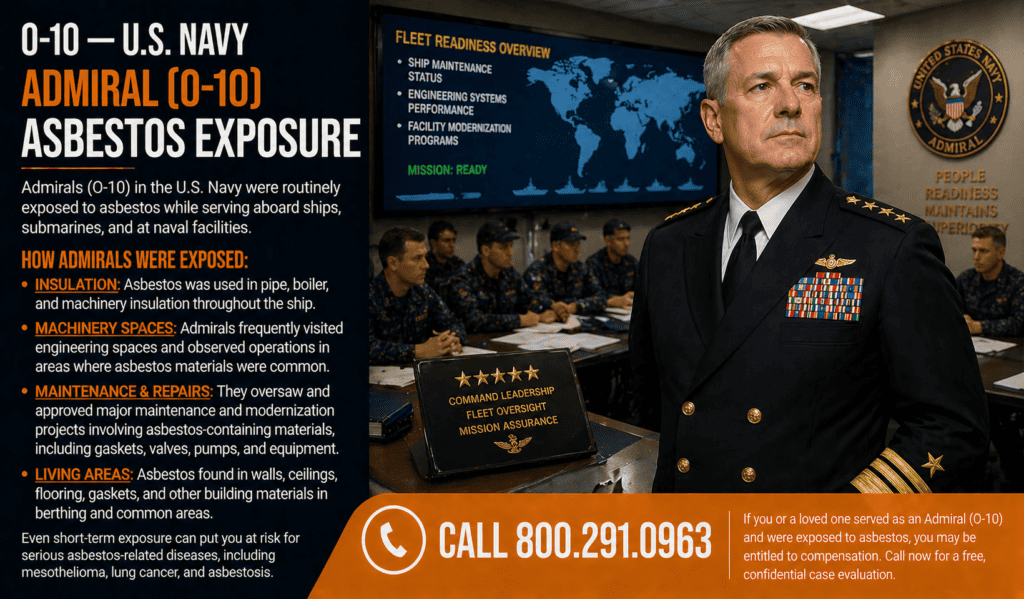 O-10 — U.S. Navy Admiral Asbestos Exposure Mesothelioma Lawsuit