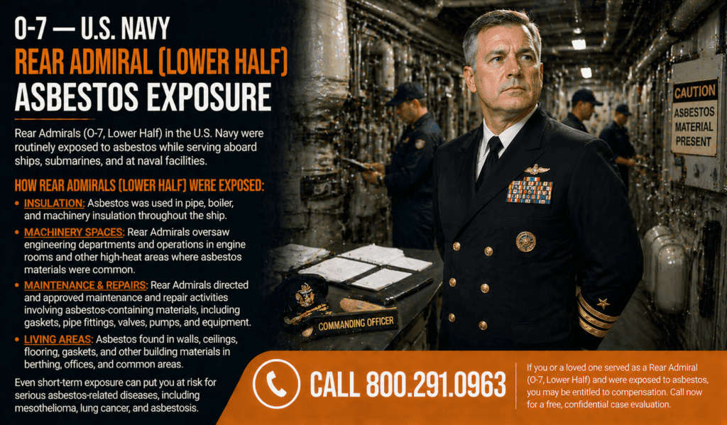 O-7 — U.S. Navy Rear Admiral (Lower Half) Asbestos Exposure Lawsuit