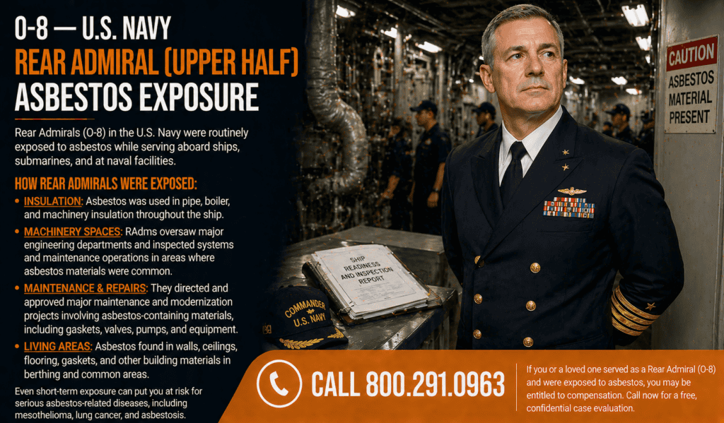 O-8 — U.S. Navy Rear Admiral (Upper Half) Asbestos Exposure Lawsuit