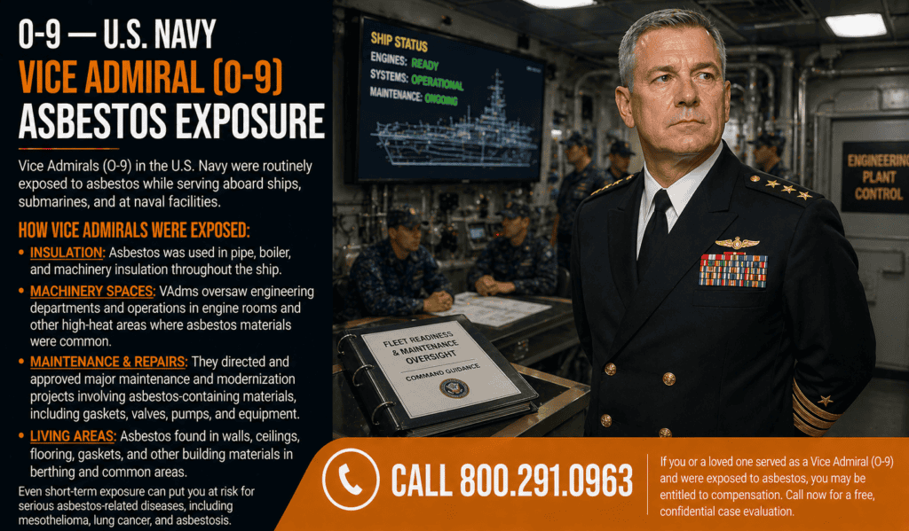 O-9 — U.S. Navy Vice Admiral Asbestos Exposure Mesothelioma Lawsuit