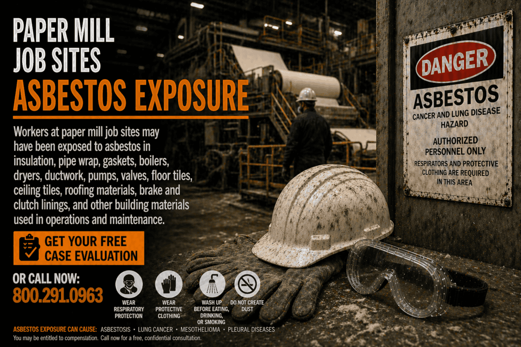 Paper Mill Job Sites Asbestos Exposure Mesothelioma Lawsuit