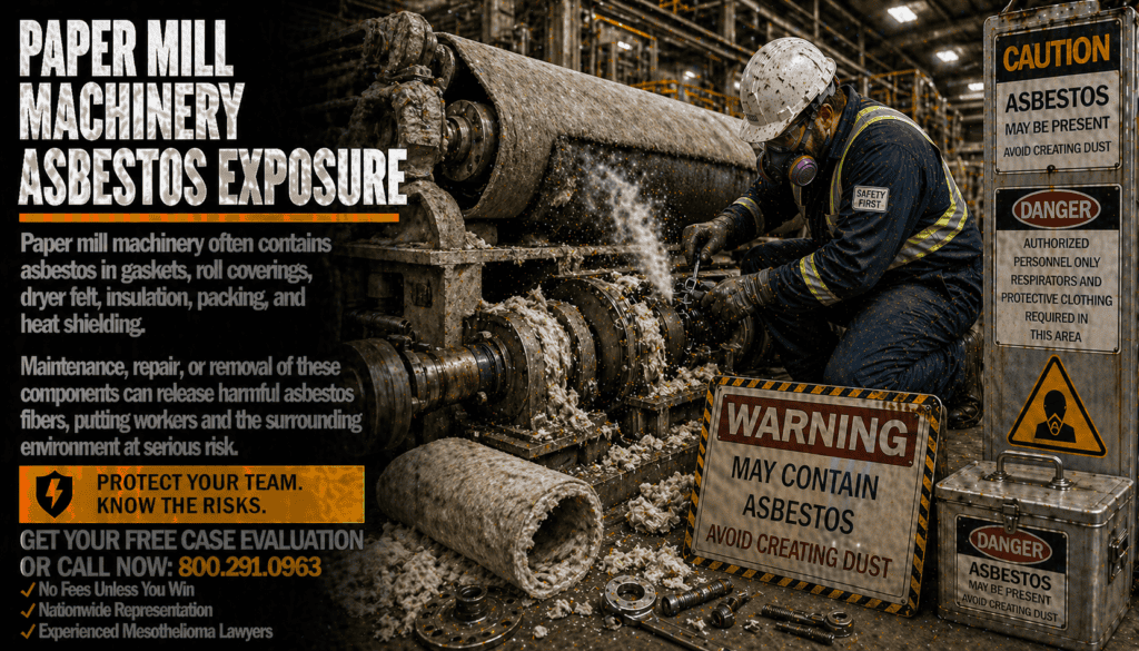 Paper Mill Machinery Asbestos Exposure Mesothelioma Lawsuit