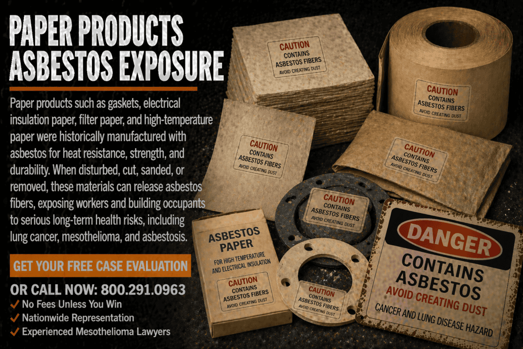 Paper Products Asbestos Exposure Mesothelioma Lawsuit