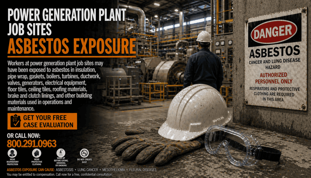 Power Generation Plant Job Sites Asbestos Exposure Mesothelioma Lawsuit