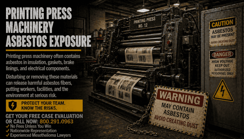 Printing Press Machinery Asbestos Exposure Mesothelioma Lawsuit