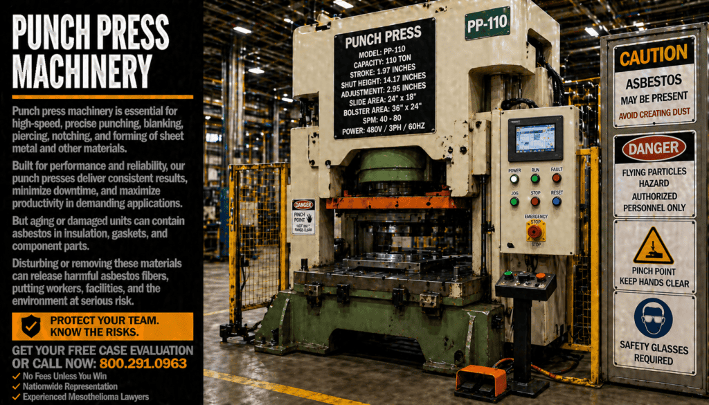 Punch Press Machinery Mesothelioma Lawsuit