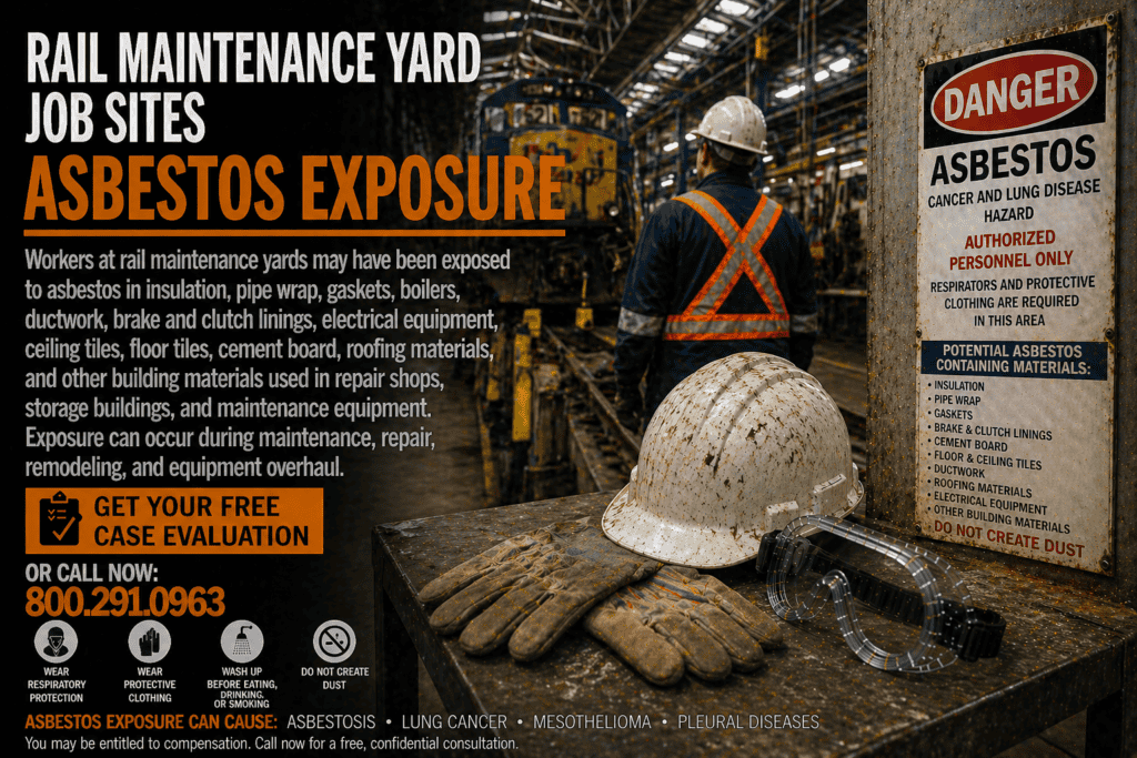 Rail Maintenance Yard Job Sites Asbestos Exposure Mesothelioma Claim