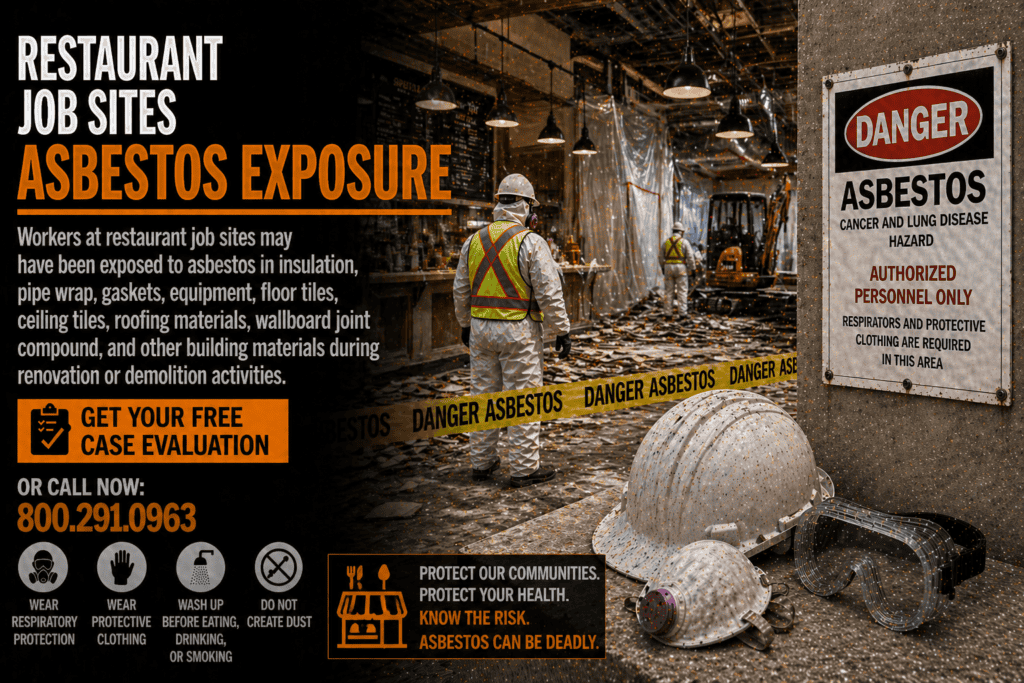 Restaurant Job Sites Asbestos Exposure Mesothelioma Lawsuit