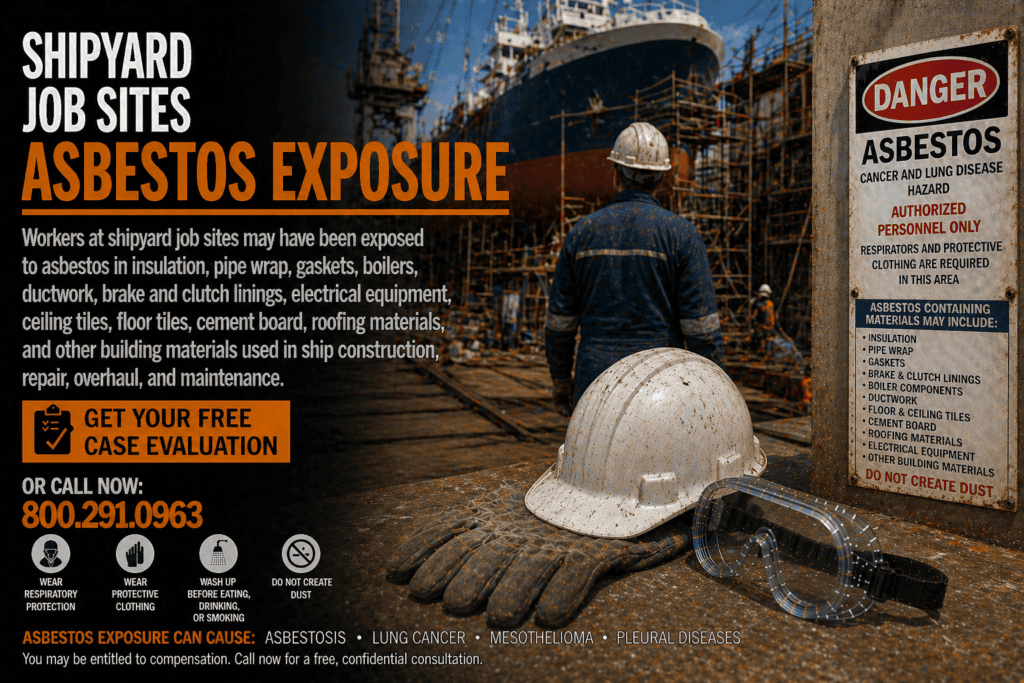 Shipyard Job Sites Asbestos Exposure Mesothelioma Lawsuit