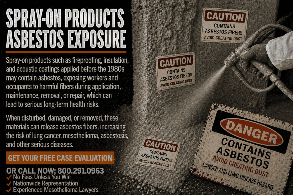 Spray-On Products Asbestos Exposure Mesothelioma Lawsuit