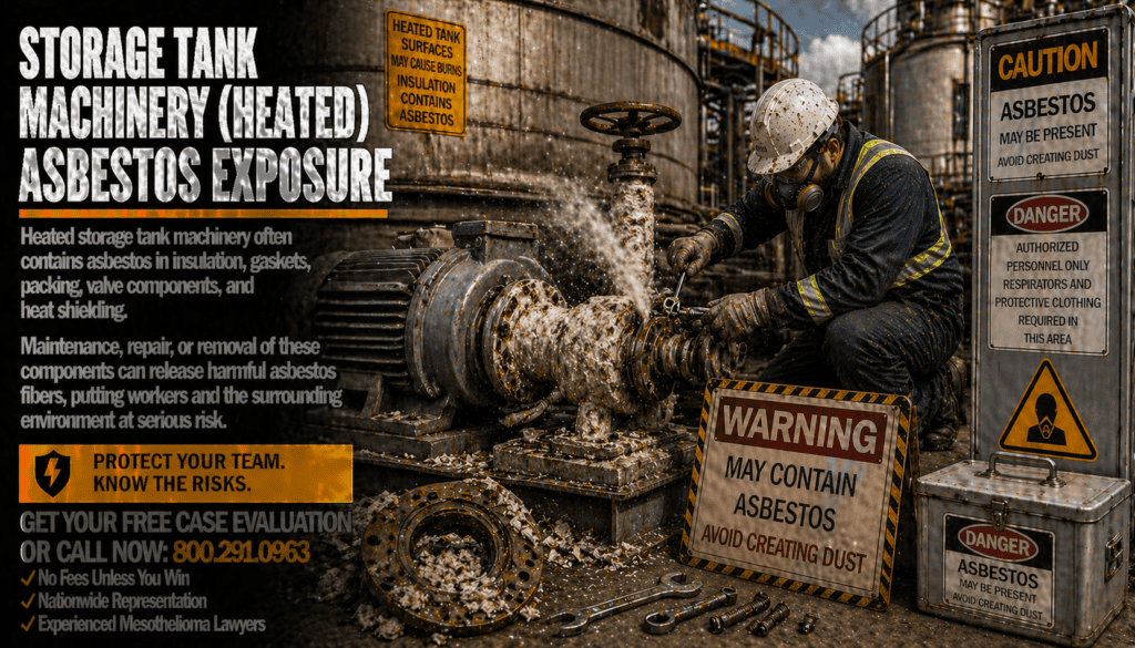 Storage Tank Machinery (Heated) Asbestos Exposure Mesothelioma Lawsuit