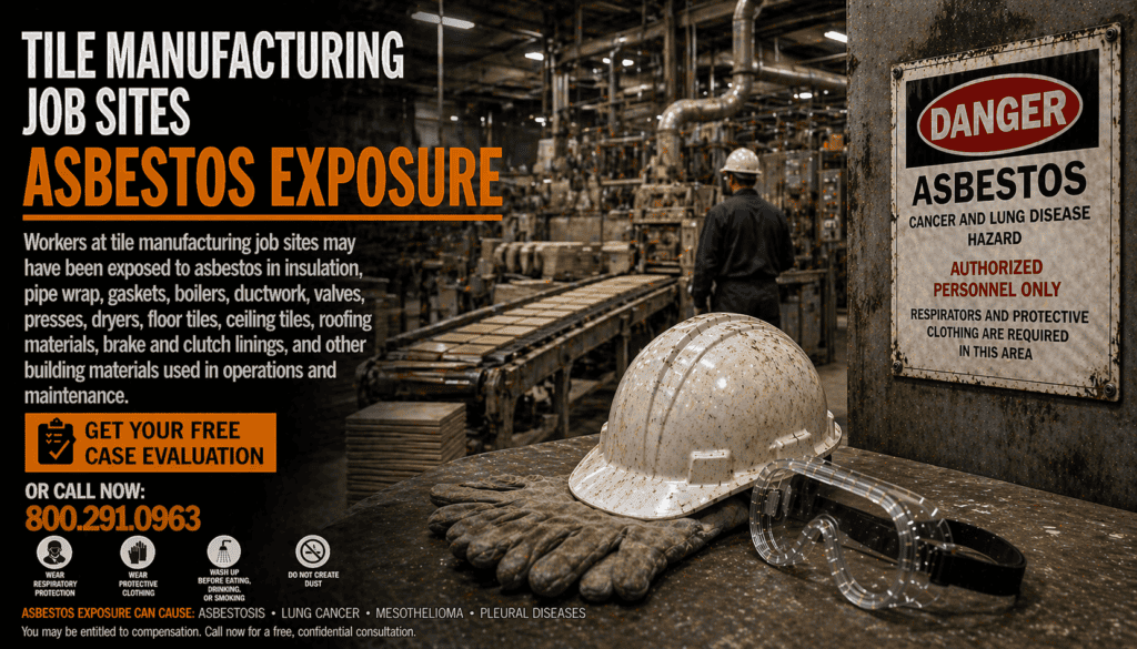 Tile Manufacturing Job Sites Asbestos Exposure Mesothelioma Lawsuit