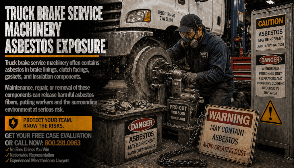 Truck Brake Service Machinery Asbestos Exposure Mesothelioma Lawsuit