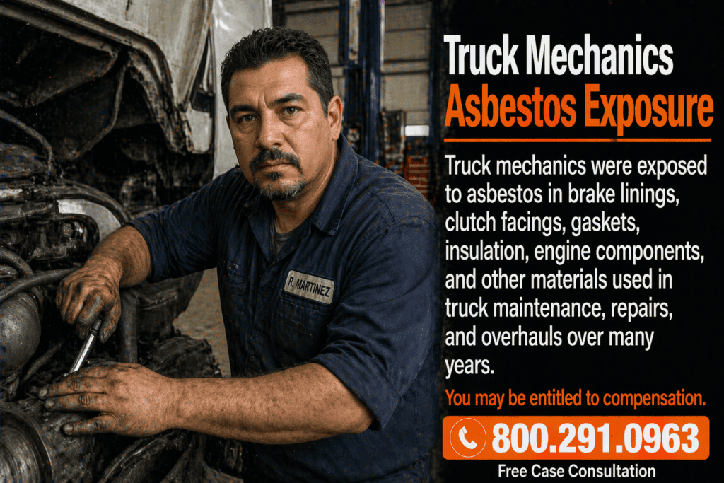 Truck Mechanics Asbestos Exposure Mesothelioma Claim