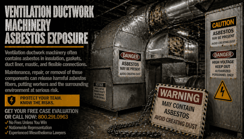 Ventilation Ductwork Machinery Asbestos Exposure Mesothelioma Lawsuit