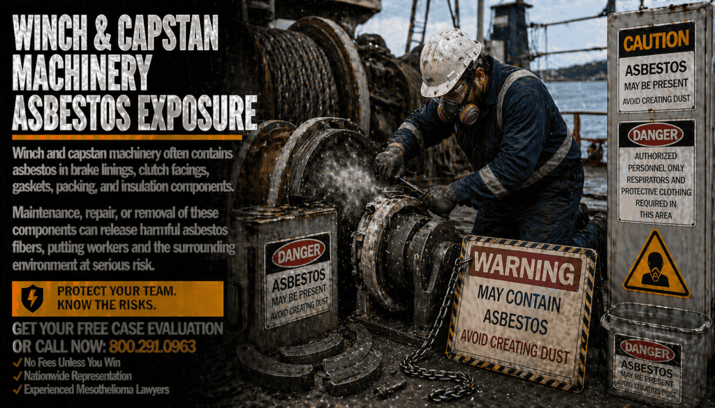 Winch & Capstan Machinery Asbestos Exposure Mesothelioma Lawsuit