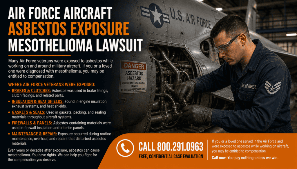 Air Force Aircraft Asbestos Exposure Mesothelioma Lawsuit Claim