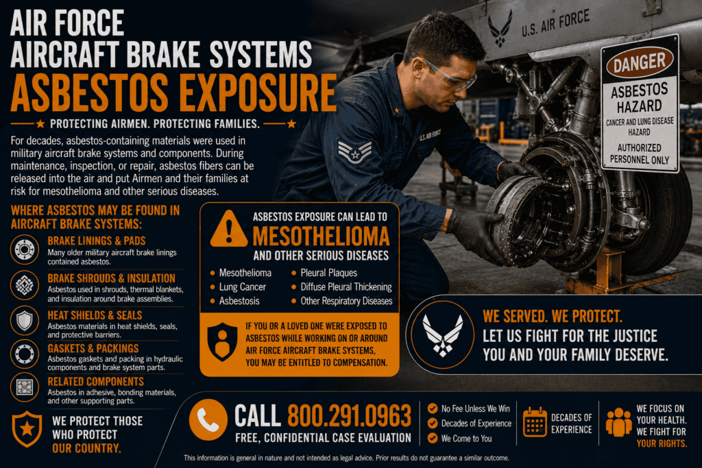 Air Force Aircraft Brake Systems Asbestos Exposure Mesothelioma Lawsuit