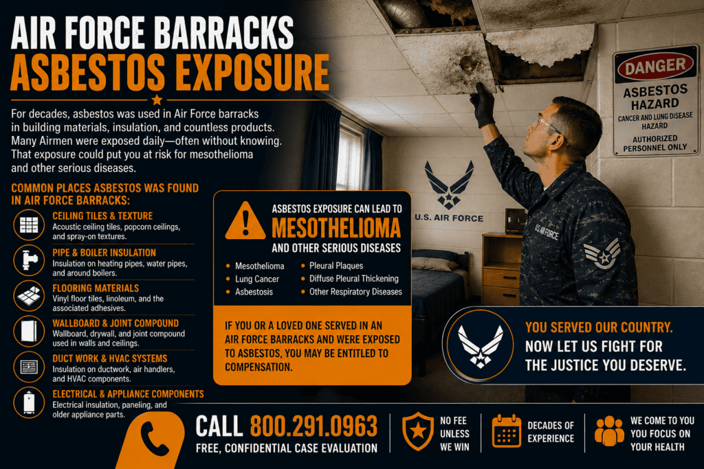 Air Force Barracks Asbestos Exposure Mesothelioma Claim Lawsuit