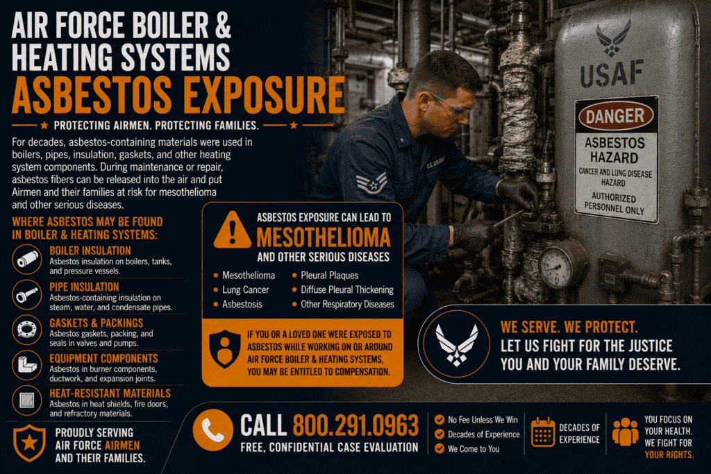 Air Force Boiler & Heating Systems Asbestos Exposure Mesothelioma Lawsuit