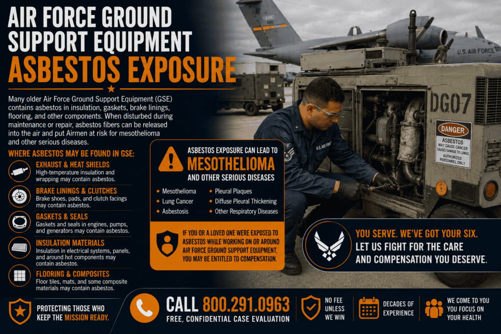 Air Force Ground Support Equipment Asbestos Exposure Mesothelioma Lawsuit