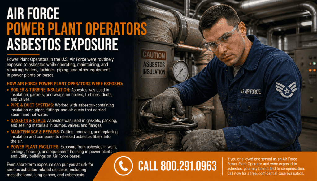 Air Force Power Plant Operators Asbestos Exposure Mesothelioma Lawsuit