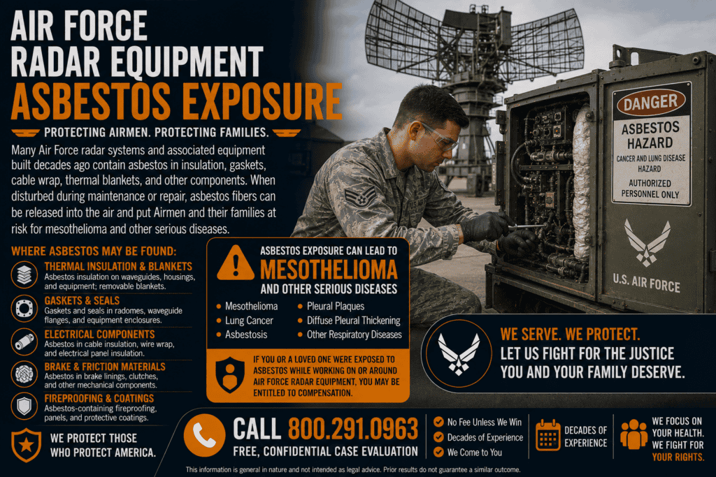 Air Force Radar Equipment Asbestos Exposure Mesothelioma Lawsuit Claim