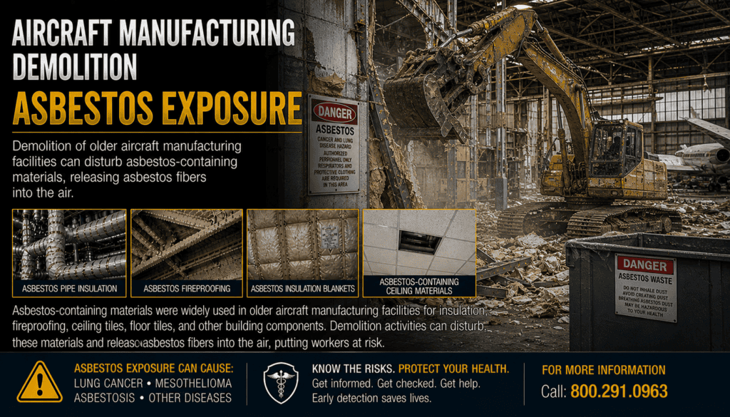 Aircraft Manufacturing Demolition Asbestos Exposure Mesothelioma Lawsuit