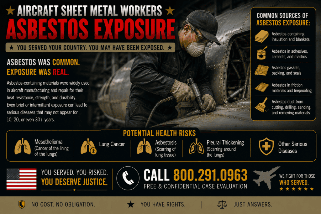 Aircraft Sheet Metal Workers Asbestos Exposure Lawsuit Cancer Mesothelioma
