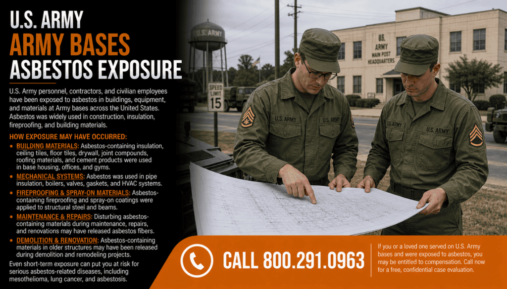 Army Bases Asbestos Exposure Mesothelioma Lawsuit