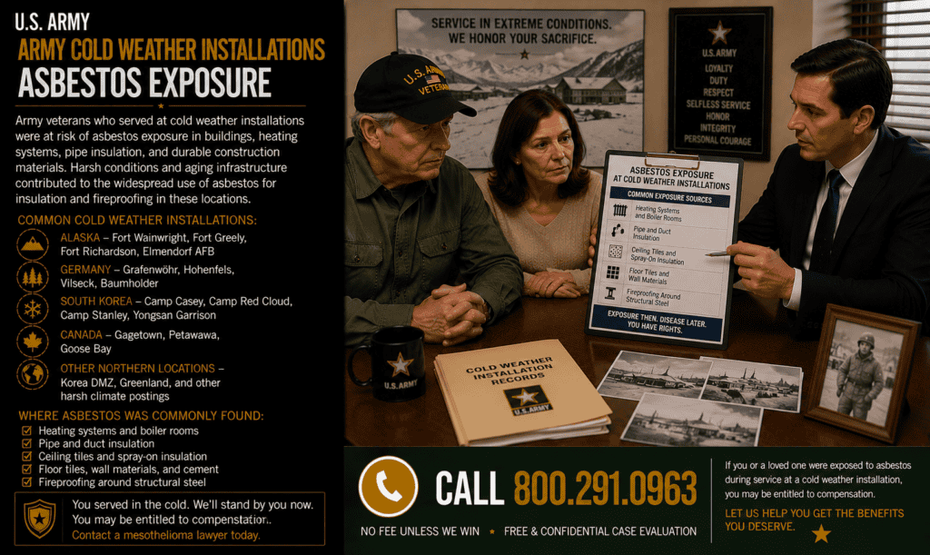 Army Cold Weather Installations Asbestos Exposure Lawsuit Mesothelioma