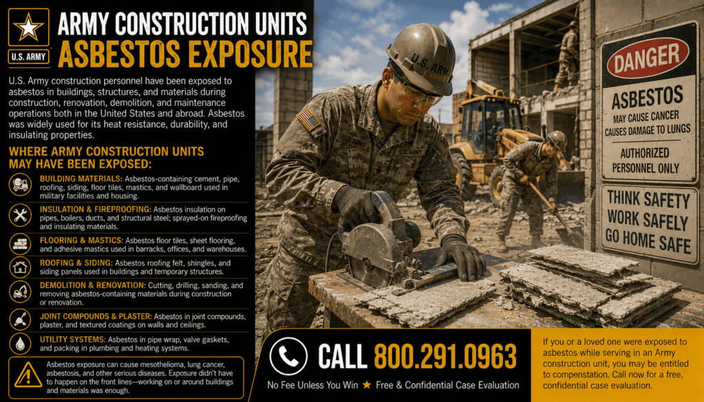 Army Construction Units Asbestos Exposure Mesothelioma Lawsuit
