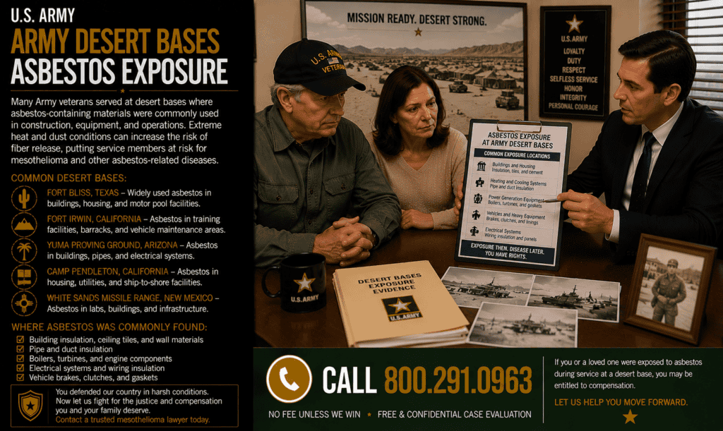 Army Desert Bases Asbestos Exposure Mesothelioma Lawsuit