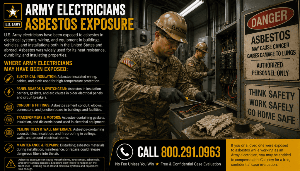 Army Electricians Asbestos Exposure Mesothelioma Lawsuit for Cancer