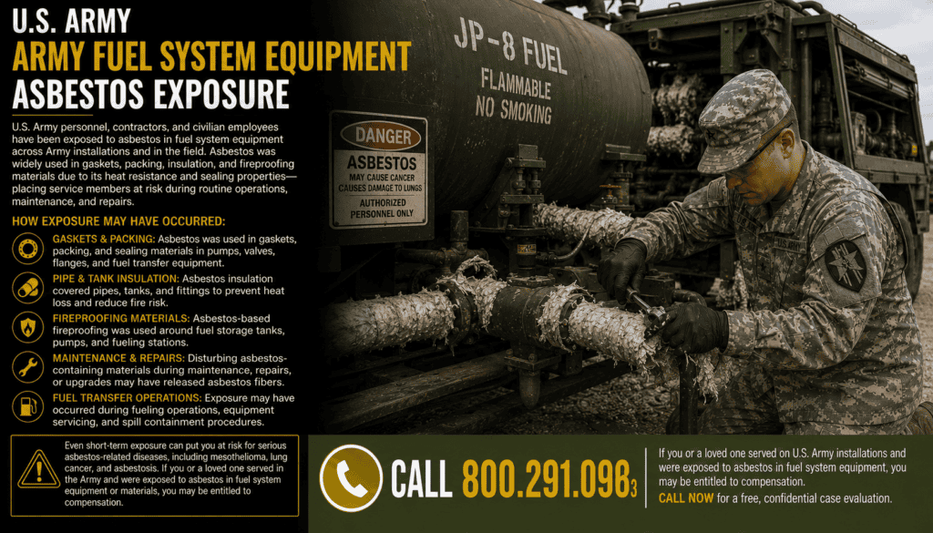Army Fuel System Equipment Asbestos Exposure Lawsuit Mesothelioma