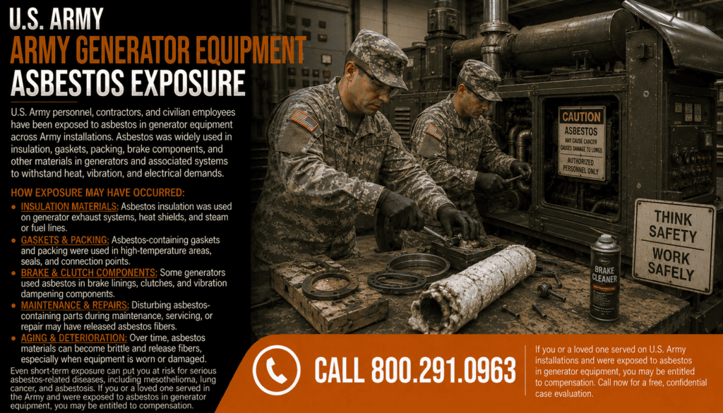 Army Generator Equipment Asbestos Exposure Mesothelioma Lawsuit