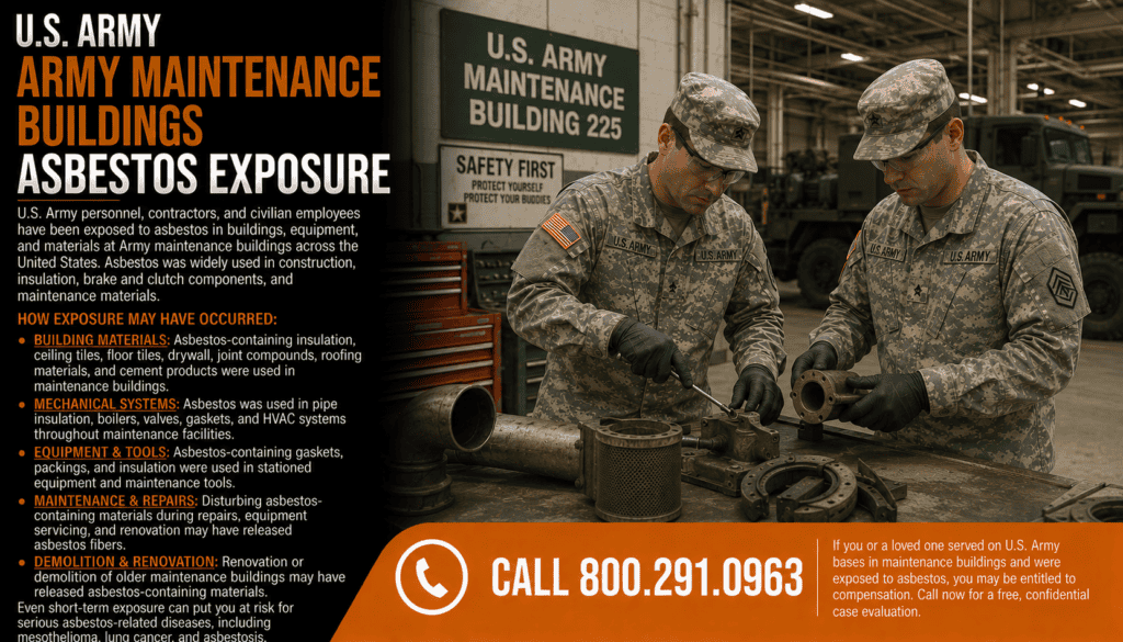 Army Maintenance Buildings Asbestos Exposure Mesothelioma Lawsuit