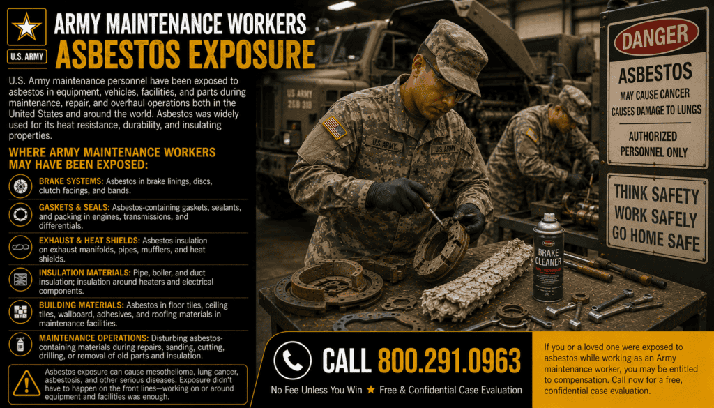 Army Maintenance Workers Asbestos Exposure Mesothelioma Lawsuit Cancer
