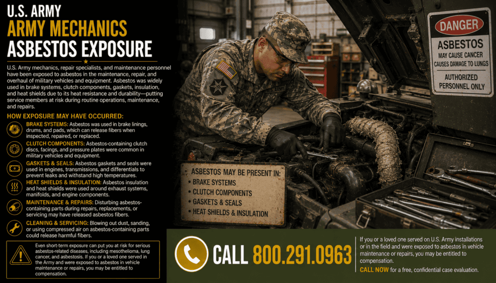 Army Mechanics Asbestos Exposure Lawsuit Mesothelioma